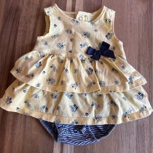 Carters Bumble Bee Lie and Yellow Snap Crotch Baby Dress